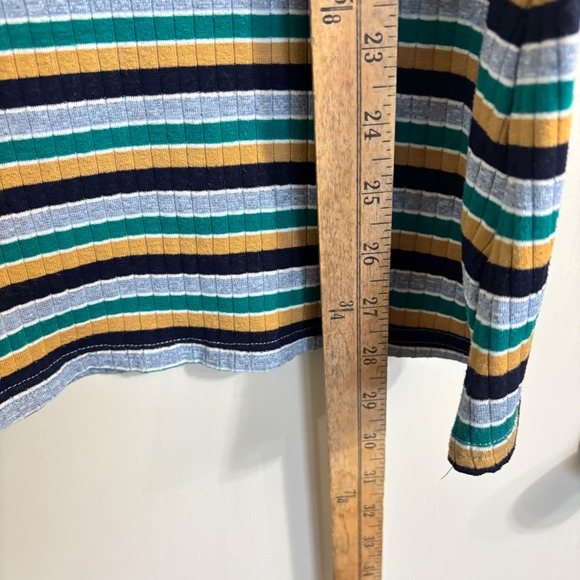 Urban Outfitters Striped Tie Shoulder Ribbed Mini Dress Retro Y2K Multi-Color XS - Picture 7 of 11